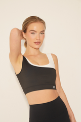 I Am Evolving Colorblock Quick Dry Butter Black Bra