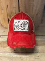 Boozed & Bronzed Distressed Mesh Snapback Baseball Cap