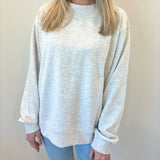 Ash Oversized French Terry Mockneck