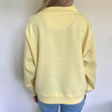 Butter Yellow Oversized Fleece Mockneck