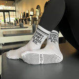 Sorry Can't Pilates Bye Grip Socks