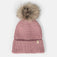 Women's Rib Knit Cuffed Beanie with Pom