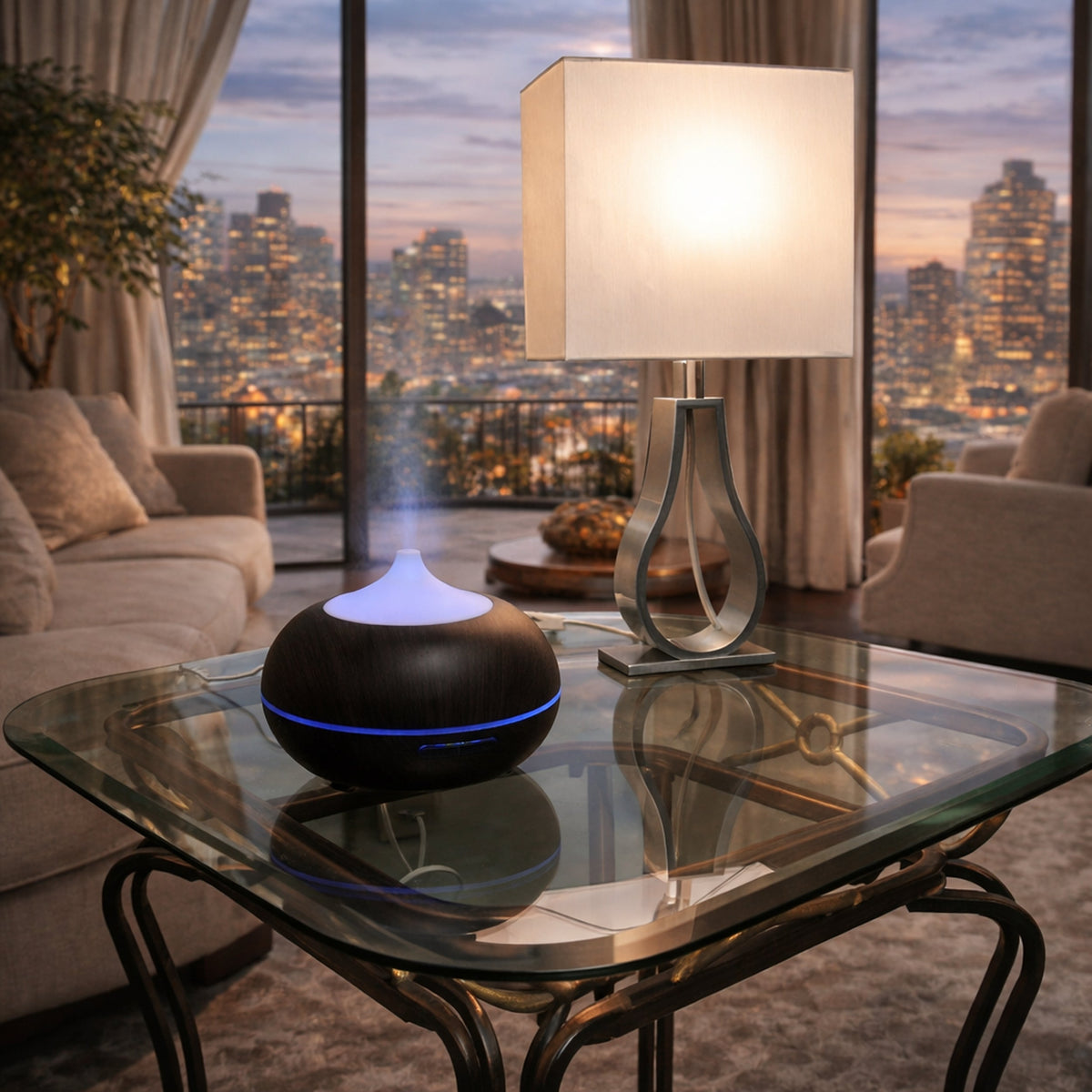 Carepeutic Aroma Essential Oil Diffuser with Black Wood Grained Style