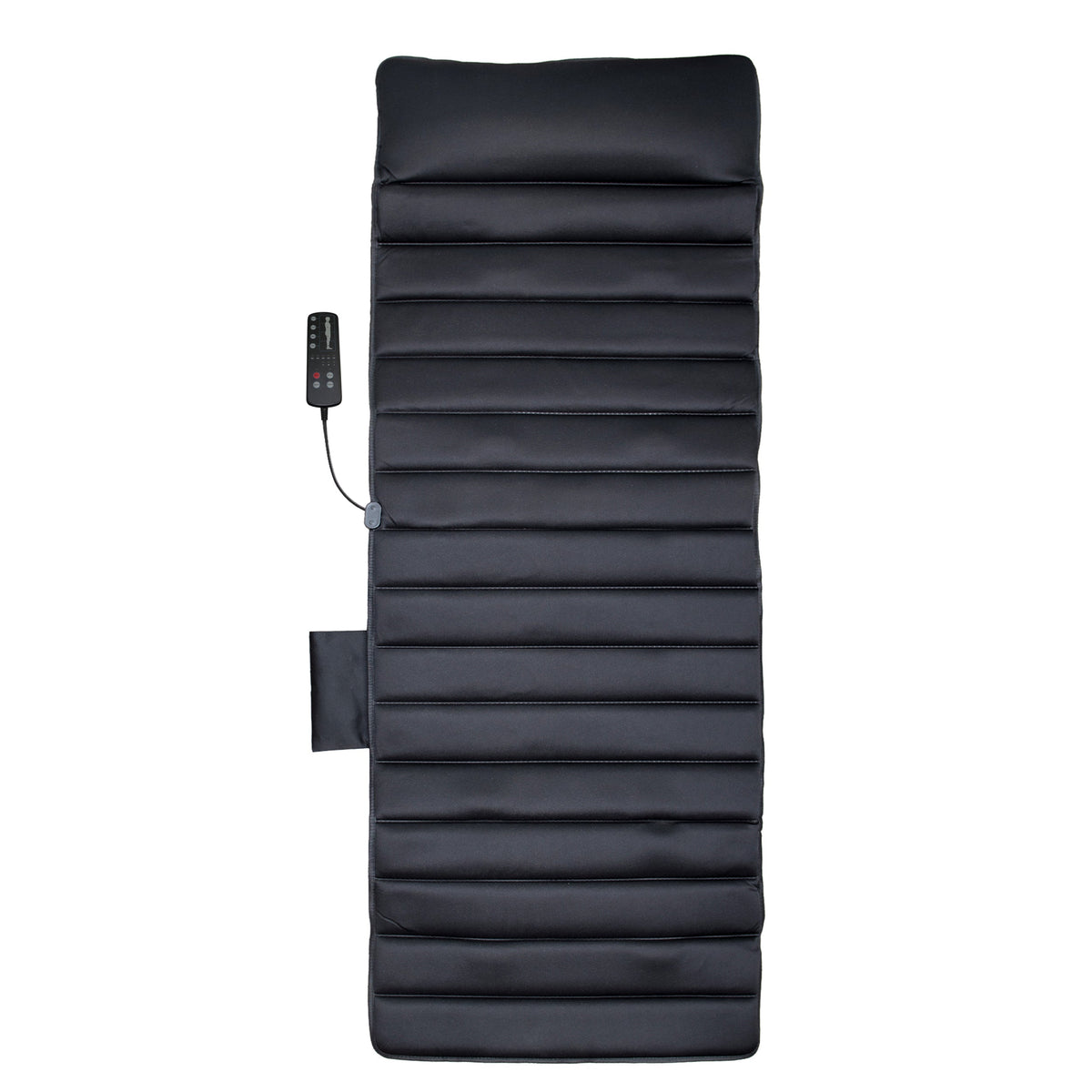 Carepeutic Targeted Zone Deluxe Full Body Massage Mat with Heat, Back Massager with 10 Vibration Motors, 4 Heating Zones, Raise-up Pillow, Foldable Relaxation Pad with 3 Selective Intensities