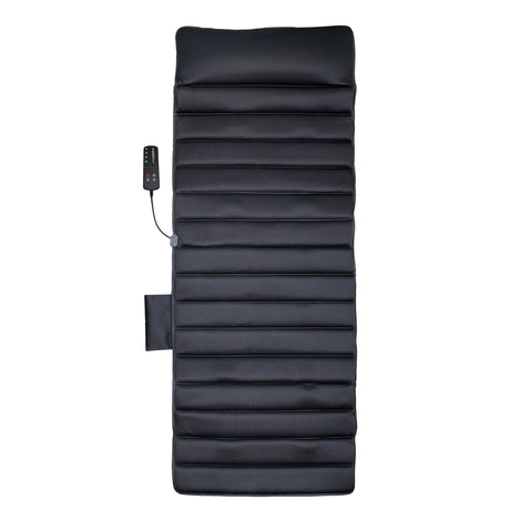 Carepeutic Targeted Zone Deluxe Full Body Massage Mat with Heat, Back Massager with 10 Vibration Motors, 4 Heating Zones, Raise-up Pillow, Foldable Relaxation Pad with 3 Selective Intensities
