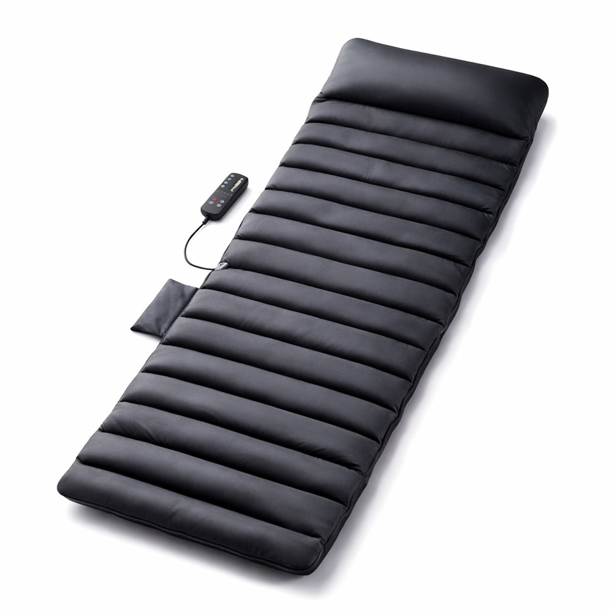 Carepeutic Targeted Zone Deluxe Full Body Massage Mat with Heat, Back Massager with 10 Vibration Motors, 4 Heating Zones, Raise-up Pillow, Foldable Relaxation Pad with 3 Selective Intensities