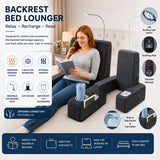 Carepeutic Backrest Bed Lounger with Heated Comfort Vibration Massage