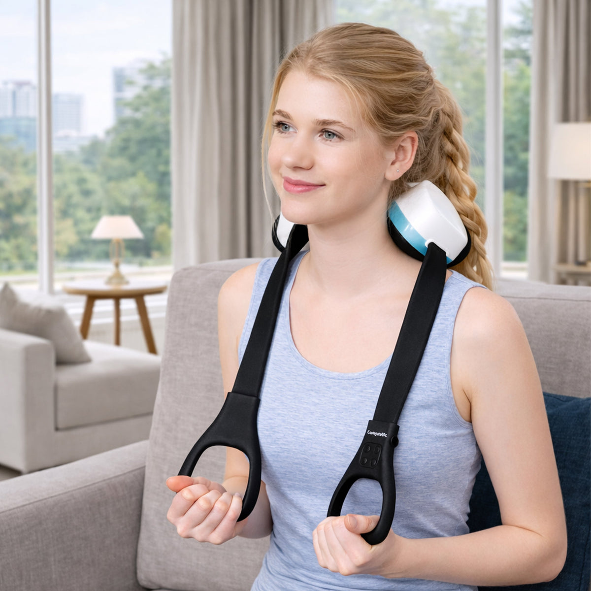 Carepeutic Targeted Spot Kneading Massager for Neck and Thigh with Heat