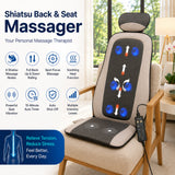 Carepeutic Op-Comfort Shiatsu and Rolling Massage Cushion with Vibration and Heat