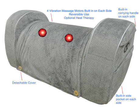 Carepeutic Leg Rest Wedge with Heated Comfort Massage, Vibration Massage, Auto Off