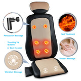Carepeutic Kneading Rolling Vibration Massage Chair Cushion, Back Massager with Heat Massage, Chair Pad Kneading Back Massager for Pain Relief, Deep Tissue Chair Massage Cushion for Office or Home