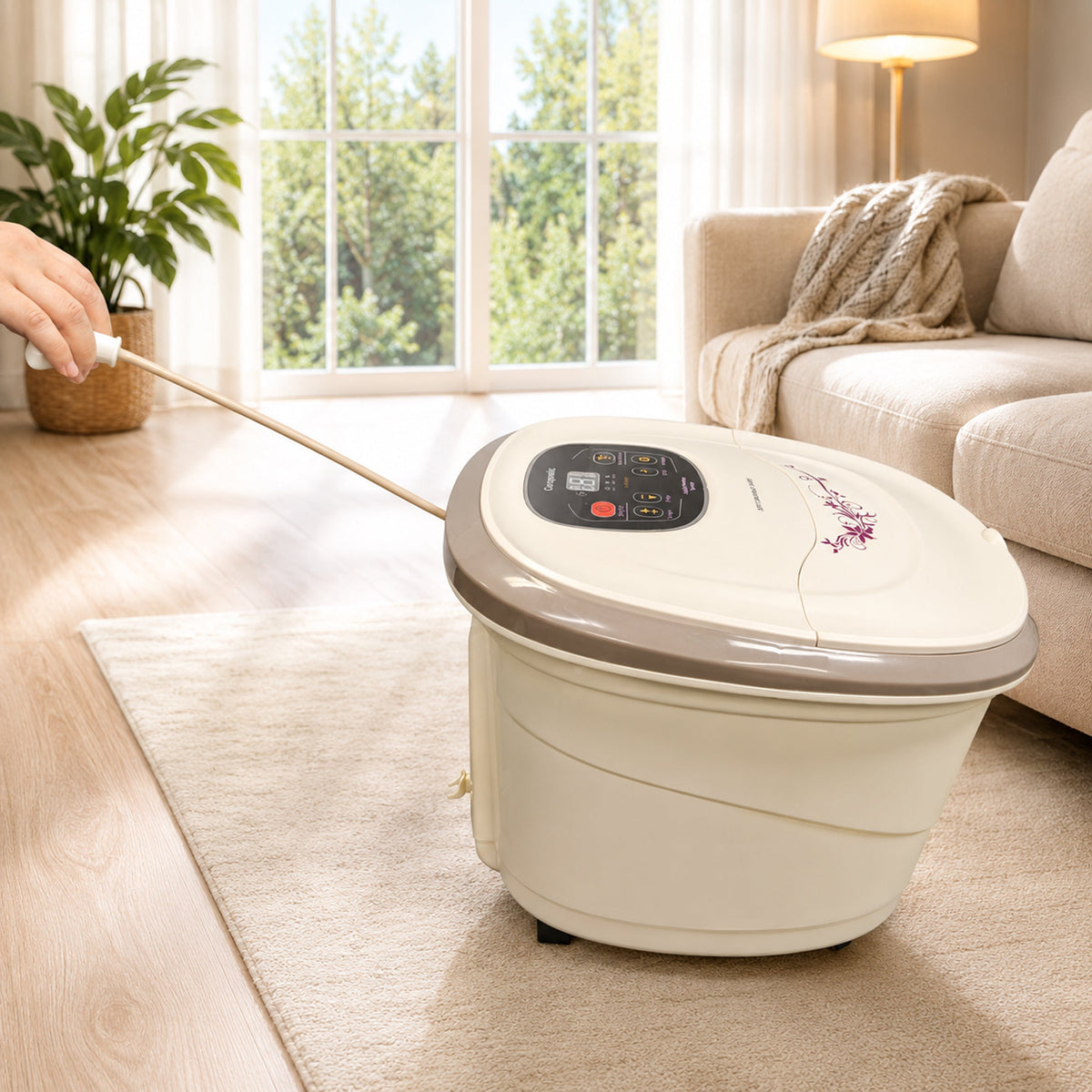 Carepeutic Motorized Hydro Therapy Foot and Leg Spa Bath Massager