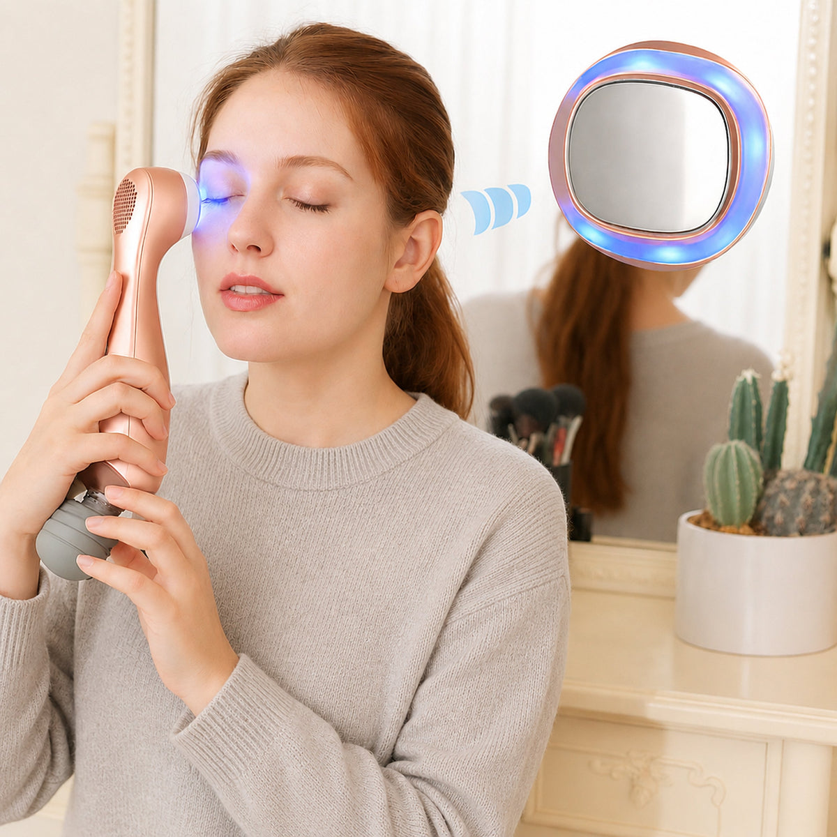 Carepeutic Cordless Hot and Cold Therapy and Relaxing Massager (Rose Gold)