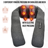 Carepeutic Finger Squeezing Neck and Shoulder 5D Massager, Neck Massager for Pain Relief, Deep Tissue, Electric Shiatsu Shoulder & Back Massager with Heat