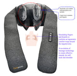 Carepeutic Finger Squeezing Neck and Shoulder 5D Massager, Neck Massager for Pain Relief, Deep Tissue, Electric Shiatsu Shoulder & Back Massager with Heat