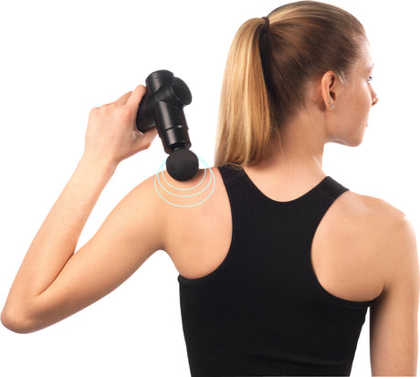 Carepeutic Cordless Heat or Cold Massage Gun, Deep Tissue Back Massage for Athletes for Pain Relief, Percussion Massager with 4 Massages Heads