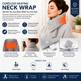 Carepeutic Cordless Wearable Washable Heating Neck Wrap, Unisex