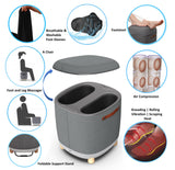Carepeutic Comfy Home Ottoman & Shiatsu Foot Massager & Air Kneading Calf Massager