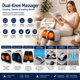 Carepeutic Deluxe Dual Action Knee or Calf Massager with Kneading Vibration and Heat Therapy KH353