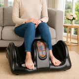 Carepeutic Deluxe Kneading Rolling Shiatsu Foot Massager (Burl-Wood), For Foot or Calf Massage, Suitable to All Foot Sizes