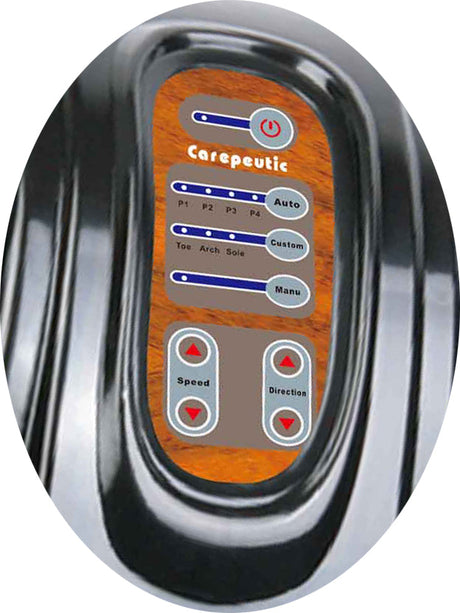 Carepeutic Deluxe Kneading Rolling Shiatsu Foot Massager (Burl-Wood), For Foot or Calf Massage, Suitable to All Foot Sizes