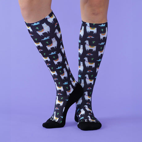 Cute Compression Socks – Llama