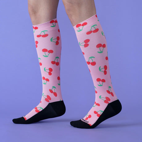 Cute Compression Socks – Cherry
