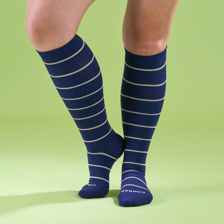 Knee-High Compression Socks – Stripes (20-30 mmHg)