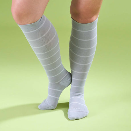 Knee-High Compression Socks – Stripes (20-30 mmHg)