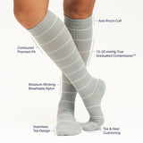Knee-High Compression Socks – 3 Pack Stripes