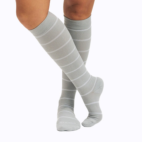 Knee-High Compression Socks – Stripes (20-30 mmHg)