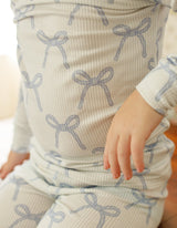 Blue Belle 2pc Ribbed Bamboo Pajamas