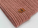 Trending Men’s & Women’s Beanie – H-Stitch Cuffed Beanie | Burgundy/Pink Contrast | Made in USA