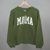 Mama Checkered Lightning Bolt Distressed