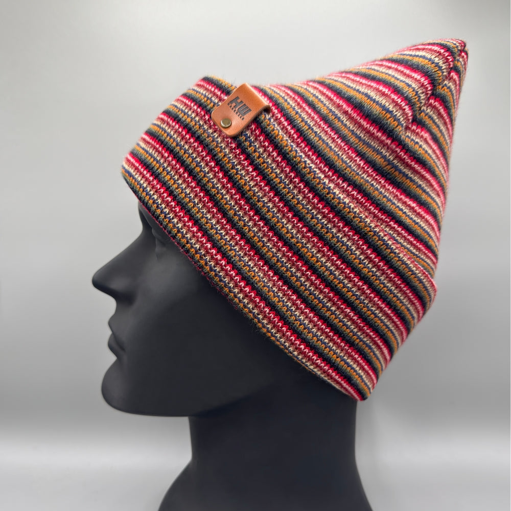 Classic Cuffed Beanie, Multi Color Knit Winter Hats