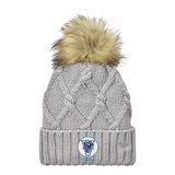 Hoggard Vikings Football Faux Fur Pom Beanie
