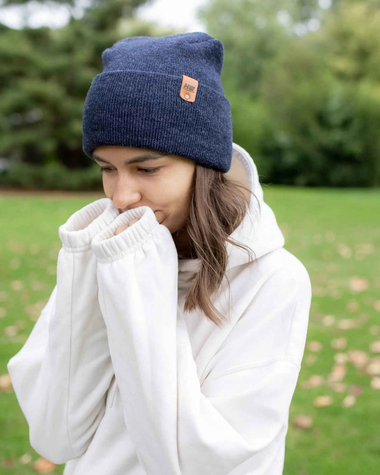 NEW HAAKWEAR H-Stitch Cuffed Beanie - Designed and Made in USA (Patented Design) - Denim Blue
