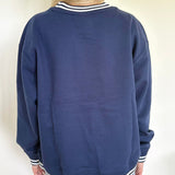 Navy Oversized Varsity Crew