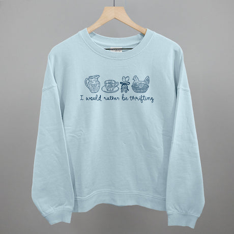 I Would Rather Be Thrifting Blue