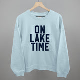 On Lake Time Block Letters