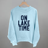 On Lake Time Block Letters