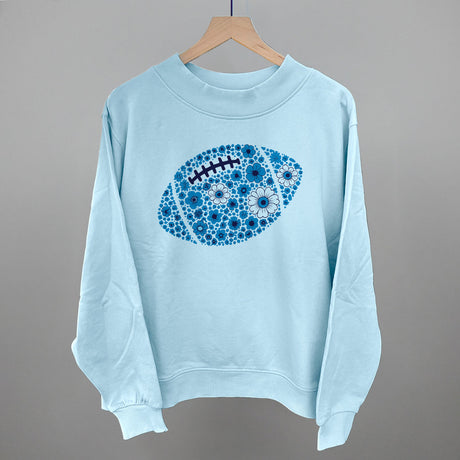 Floral Football Blue