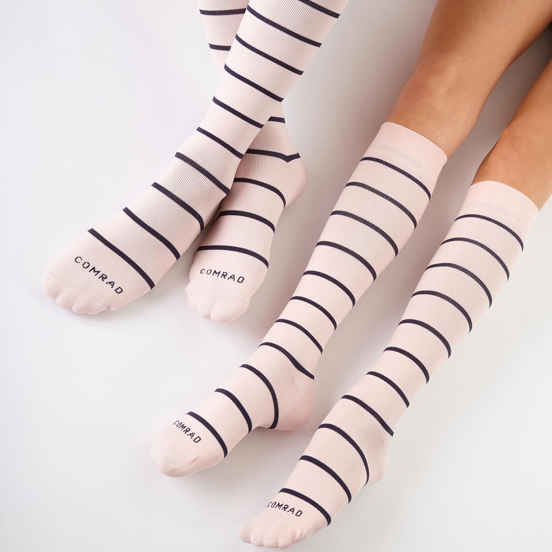 Knee-High Compression Socks – Stripes