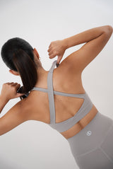 I Am Glowing Frosty Gray Quick Dry Butter Bra