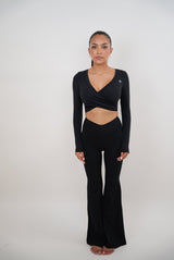 I Am Present Black Stretch Flare Legging