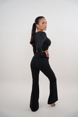 I Am Present Black Stretch Flare Legging