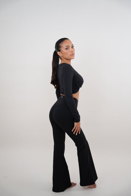 I Am Present Black Stretch Flare Legging