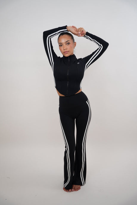 I Am Motivated Black Flare Pant