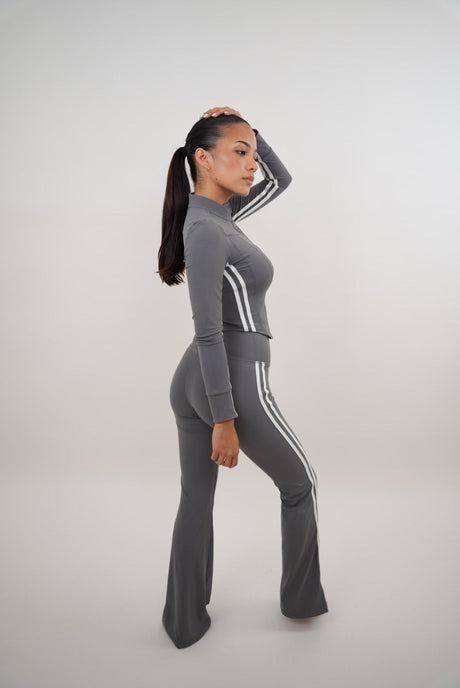 I Am Motivated Gray Flare Pant