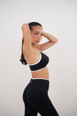 Passion is Power Black Sports Bra